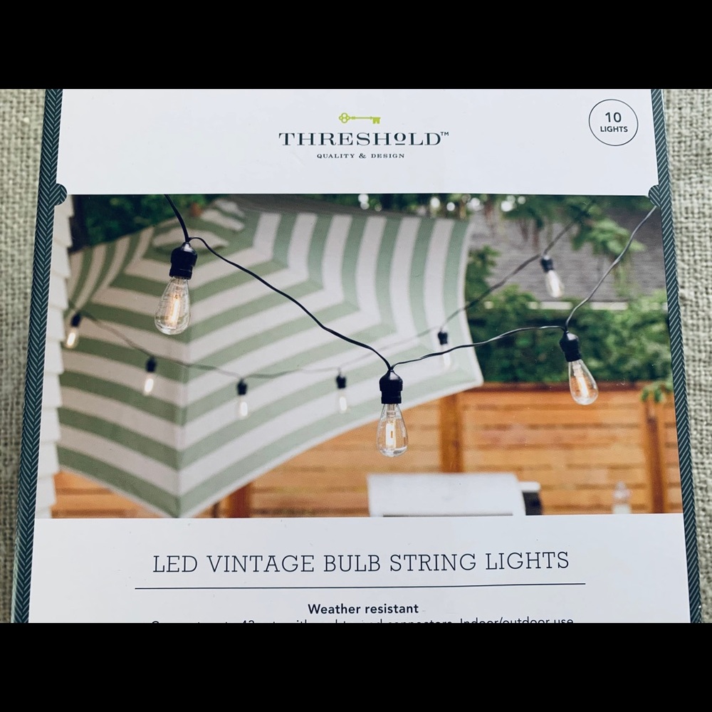 THRESHOLD Outdoor Vintage Warm with Black Wire
